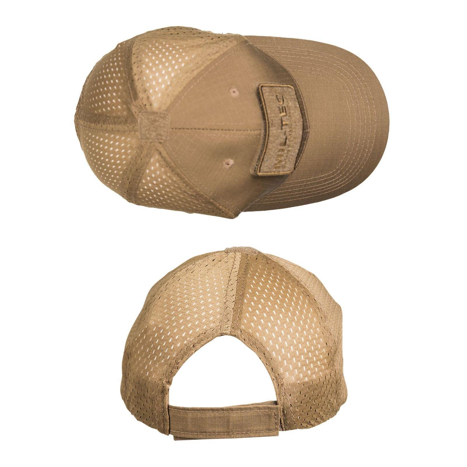 MIL-TEC® Baseball Cap Netz dark coyote Tactical Cap Trucker Style one size