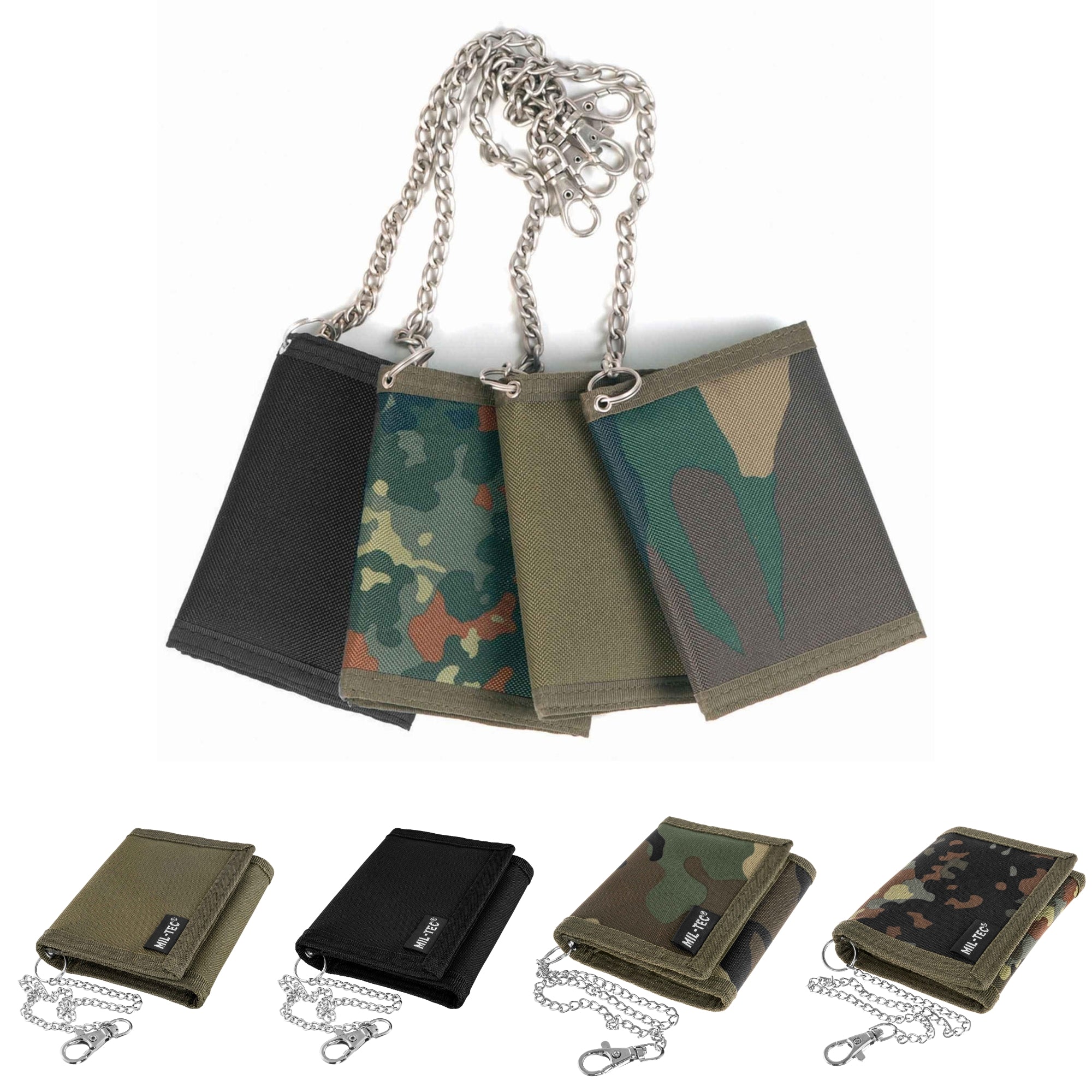 MIL-TEC Geldbörse mit Sicherheitskette Portemonnaie Commando Armee purse