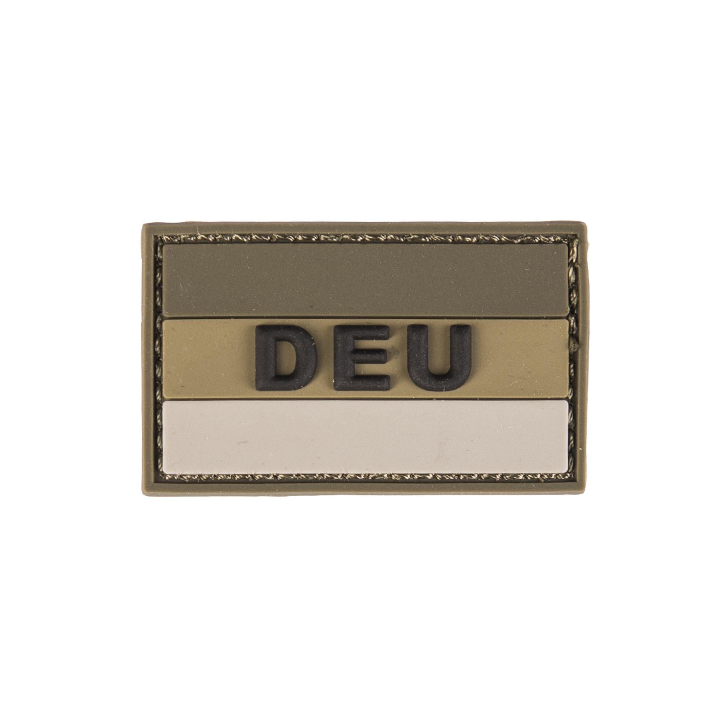 MIL-TEC® Rubber Patch 'DEU' oliv 3D PVC Klettabzeichen large