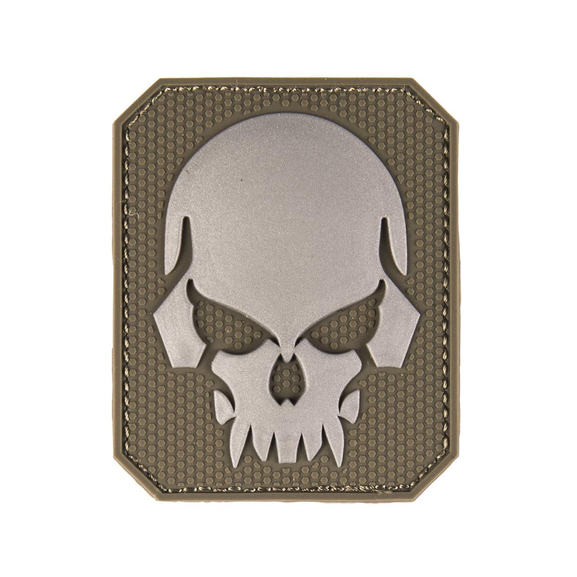 MIL-TEC® Rubber Patch 'SKULL' oliv 3D PVC Klettabzeichen large