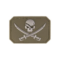 MIL-TEC® Rubber Patch 'SKULL W.SWORDS' oliv 3D PVC Klettabzeichen large