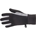 Laufhandschuhe in Schwarz – flach liegend mit sichtbarem Materialstruktur