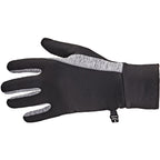 Laufhandschuhe in Schwarz – flach liegend mit sichtbarem Materialstruktur