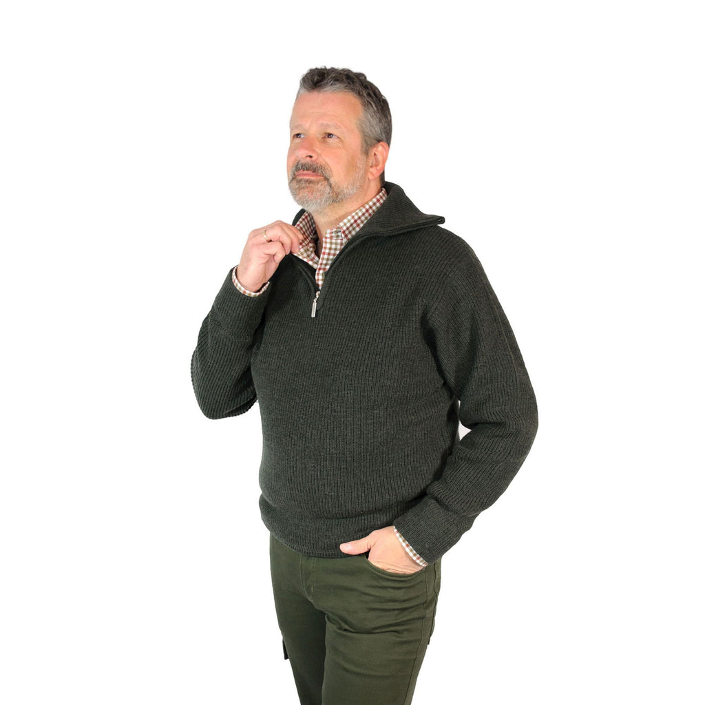 CDM Troyer Seemannspullover oliv Stricktroyer Arbeitspullover Pullover