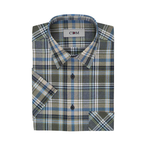 CDM® Herren Kurzarmhemd oliv 1/2 Arm comfort fit
