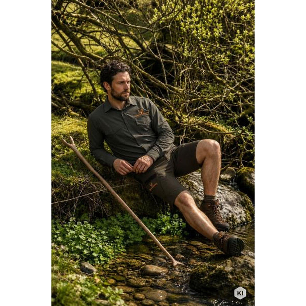 HUBERTUS Funktions-Hemd AMAZONAS oliv Anti-Insect® Stretch Jagdhemd