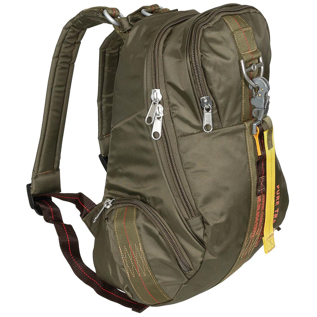 PURE®TRASH  Rucksack "PT" klein oliv m. Karabinerhaken 20 Liter Daypack