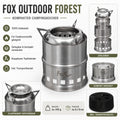 Fox®Outdoor Edelstahl Outdoor-Ofen FOREST Kocher