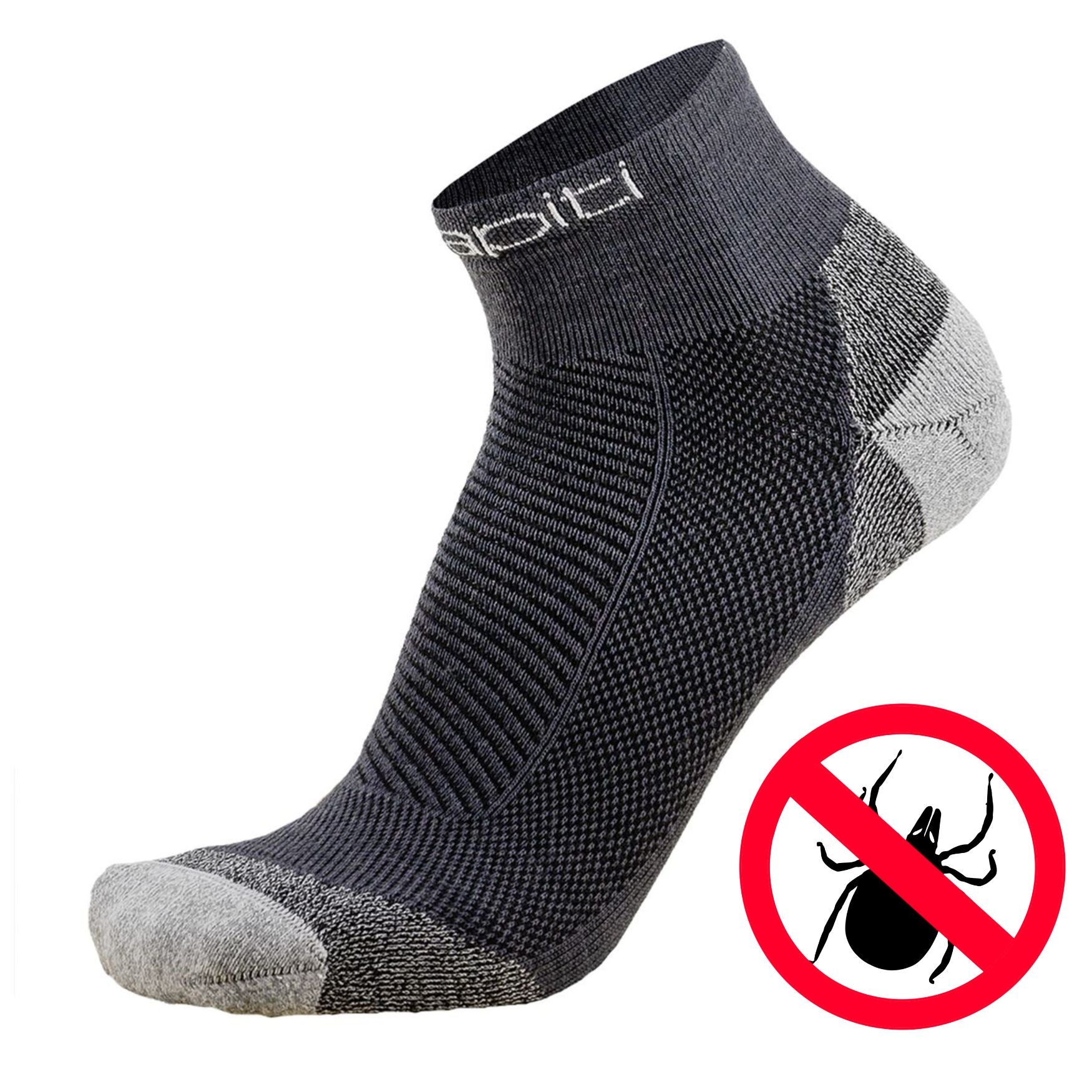 wapiti® RUN ZR04 Merino Anti Zecken 3522 anthrazit Running Laufsocke