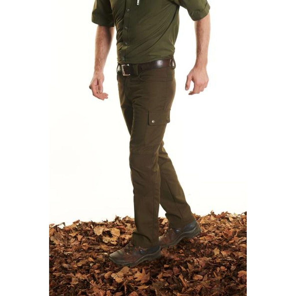 HUBERTUS Outdoor-Hose "CANVAS mit Stretcheinsatz" oliv Herren Jagdhose
