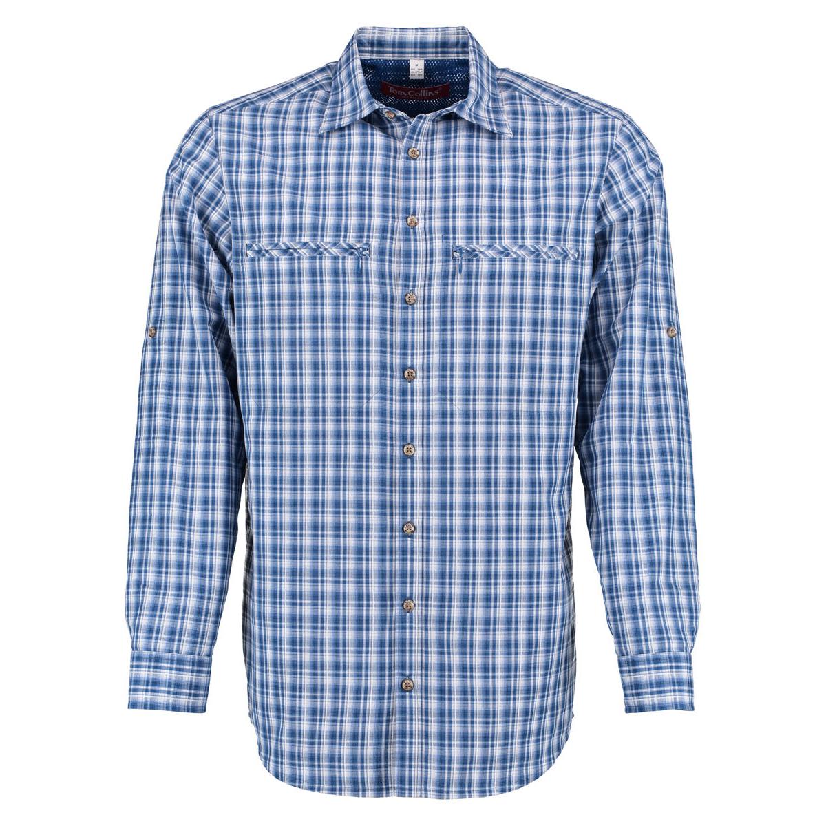 Tom Collins® Herren Langarmhemd jeans 1/1 Arm regular fit