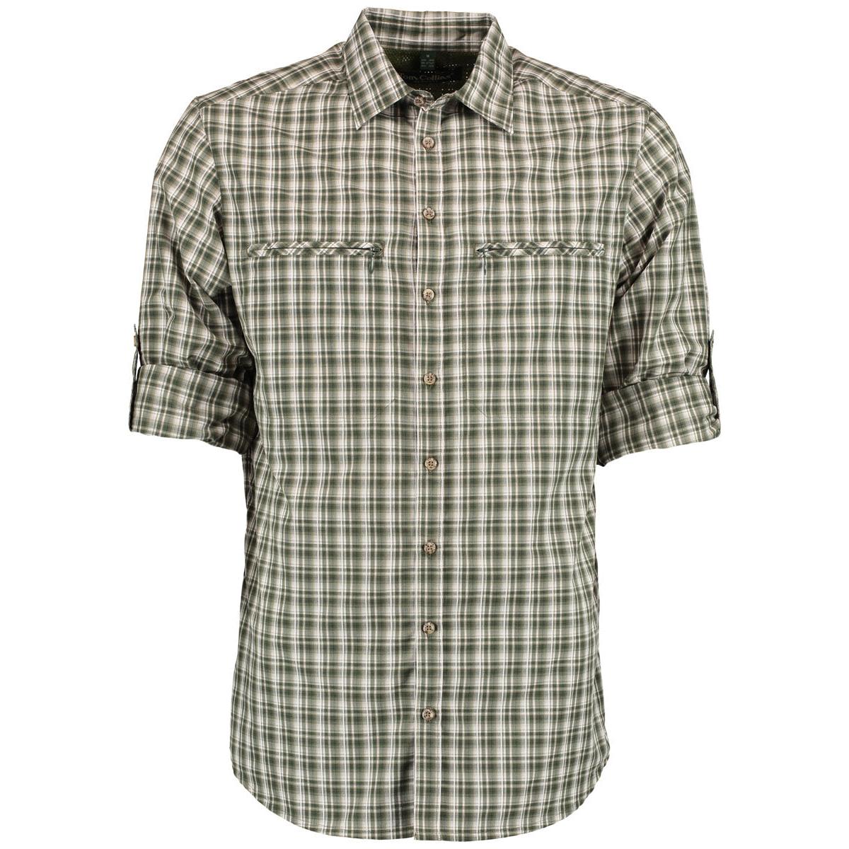 Tom Collins® Herren Langarmhemd dunkelgrün 1/1 Arm regular fit
