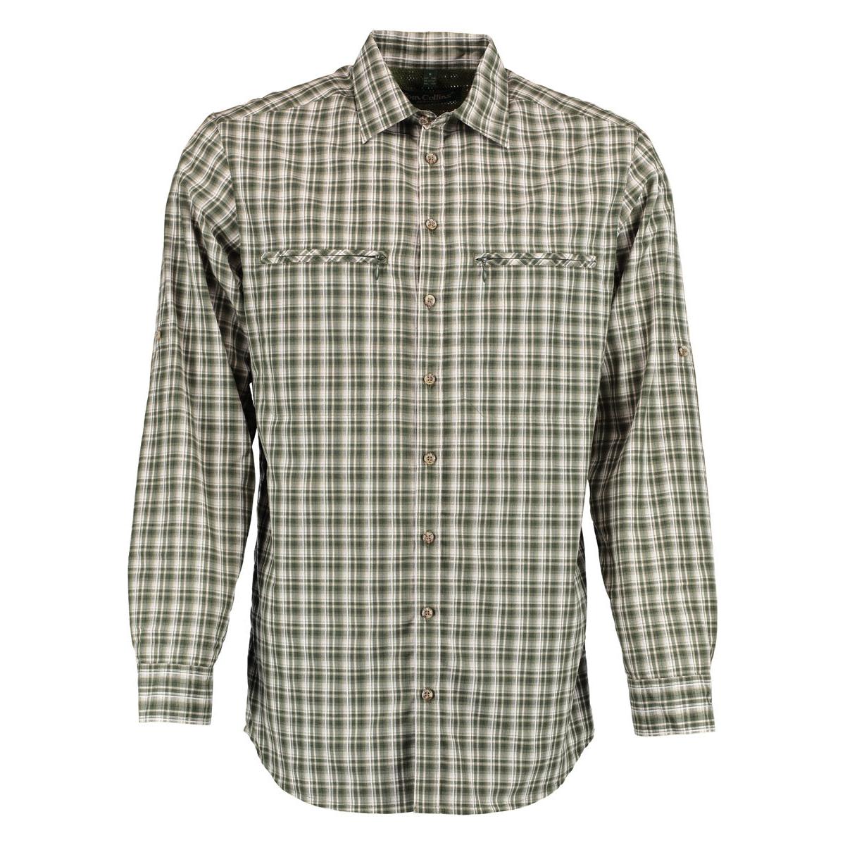Tom Collins® Herren Langarmhemd dunkelgrün 1/1 Arm regular fit