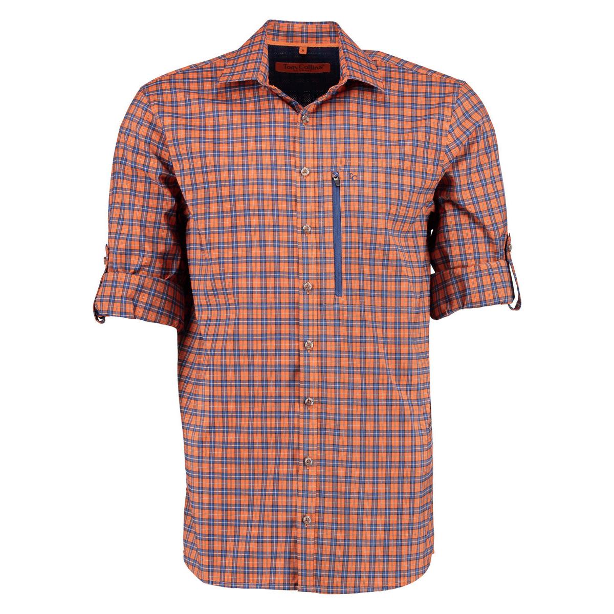 Tom Collins® Herren Langarmhemd orange 1/1 Arm regular fit