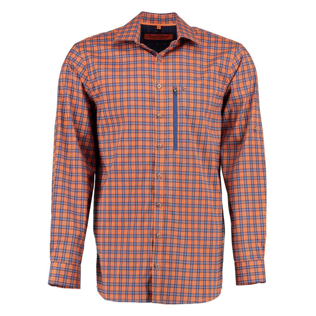 Tom Collins® Herren Langarmhemd orange 1/1 Arm regular fit