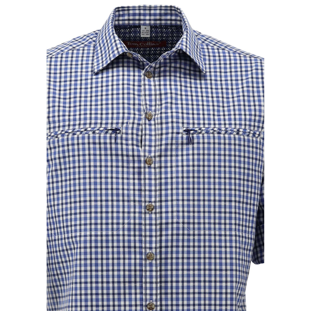 Tom Collins® Herren Langarmhemd marine 1/1 Arm regular fit