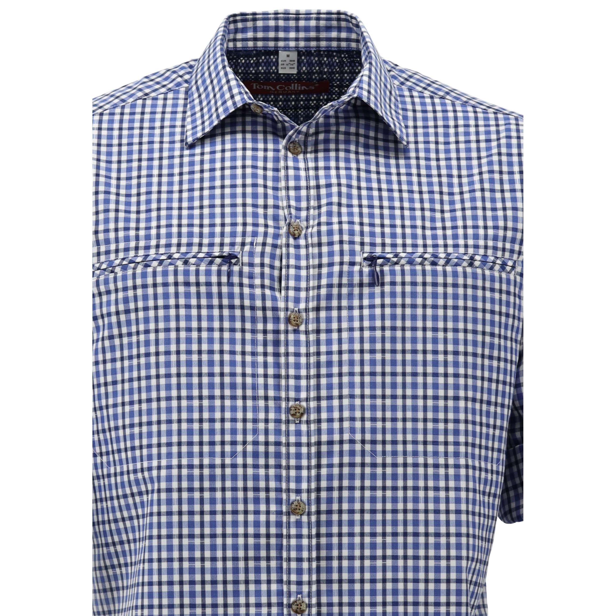 Tom Collins® Herren Langarmhemd marine 1/1 Arm regular fit