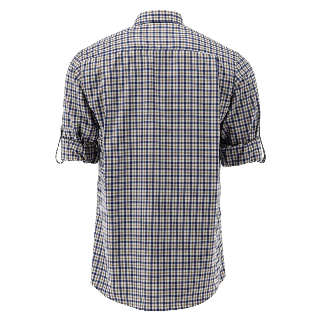 Tom Collins® Herren Langarmhemd dunkelbraun 1/1 Arm regular fit