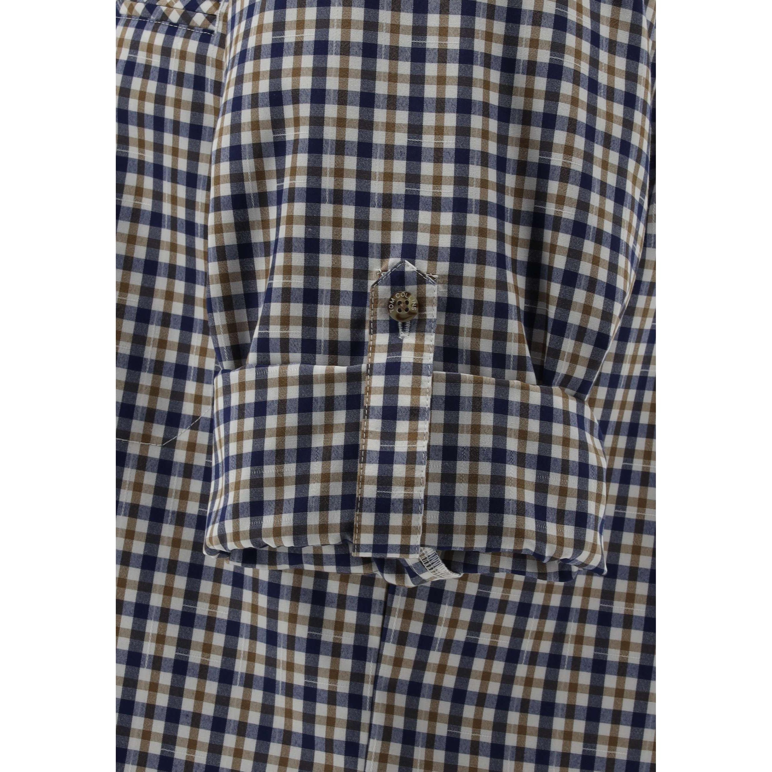 Tom Collins® Herren Langarmhemd dunkelbraun 1/1 Arm regular fit