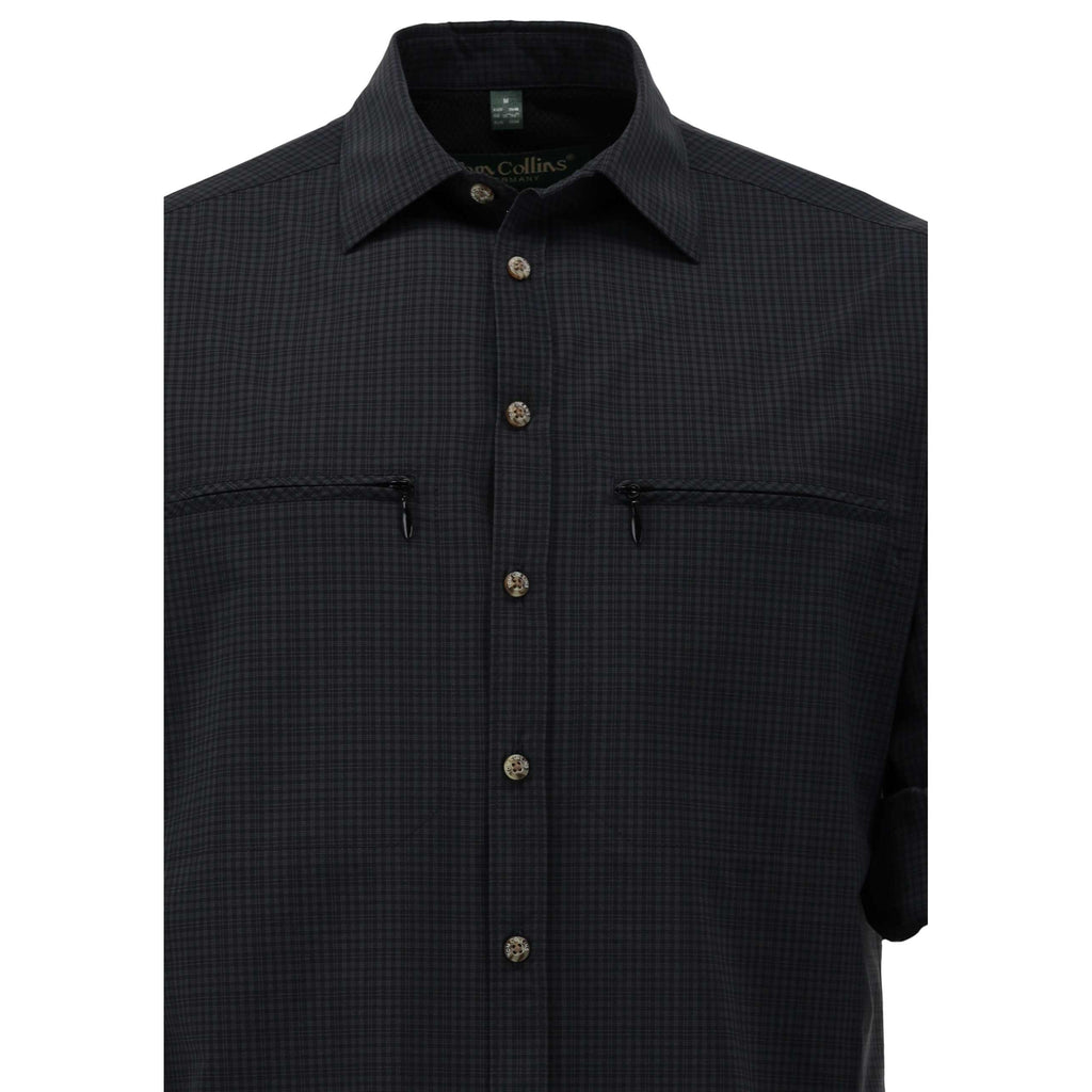 Tom Collins® Herren Langarmhemd anthrazit 1/1 Arm regular fit