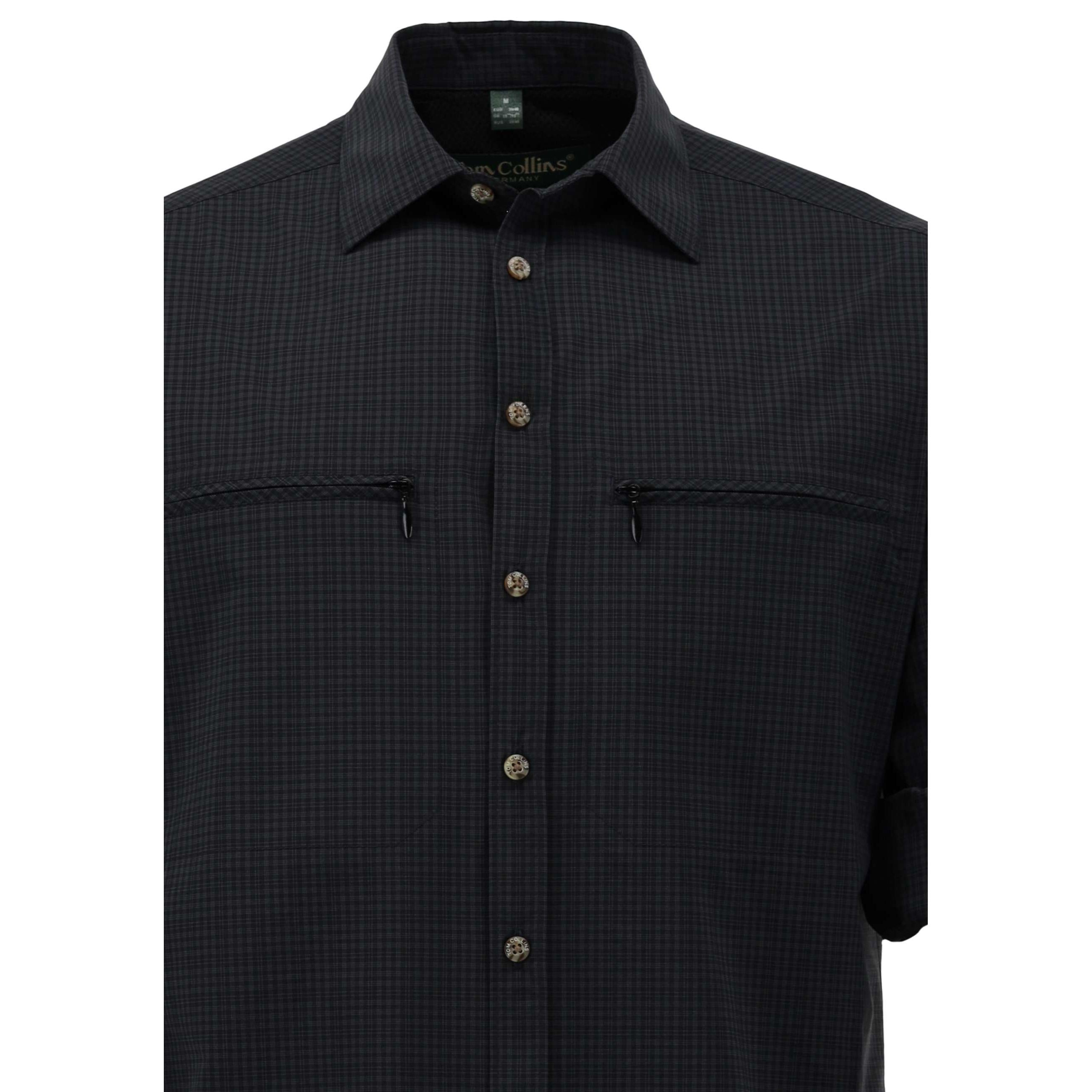 Tom Collins® Herren Langarmhemd anthrazit 1/1 Arm regular fit
