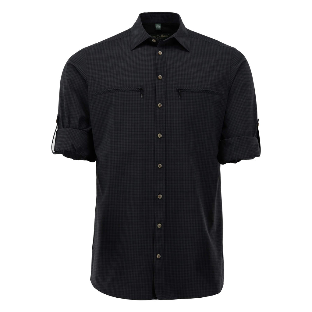 Tom Collins® Herren Langarmhemd anthrazit 1/1 Arm regular fit