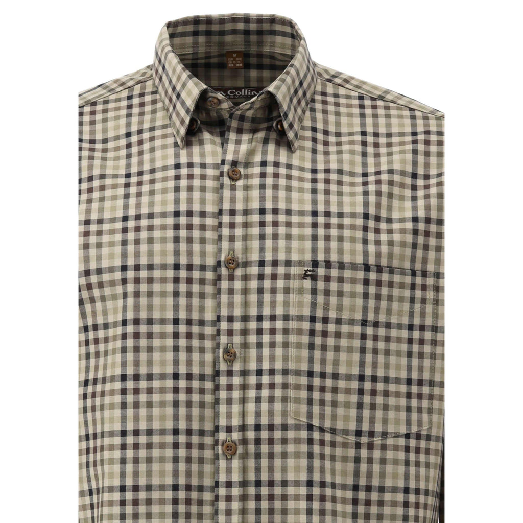 Tom Collins® Herren Langarmhemd oliv 1/1 Arm regular fit