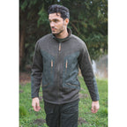 Tom Collins® Strickfleece Jacke dunkelbraun Herren Fleecejacke