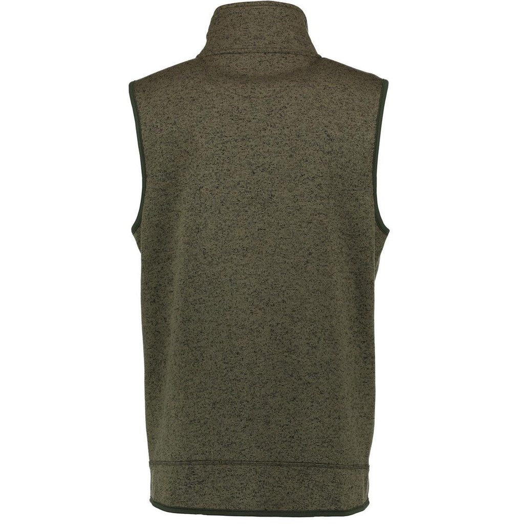 OS-Trachten® Strickfleece Weste oliv Herren Fleeceweste