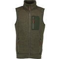 OS-Trachten® Strickfleece Weste oliv Herren Fleeceweste