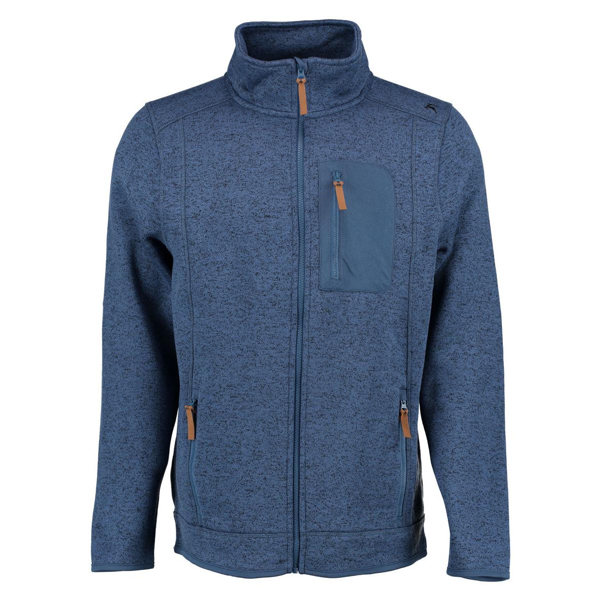 OS-Trachten® Strickfleece Jacke marine Herren Fleecejacke