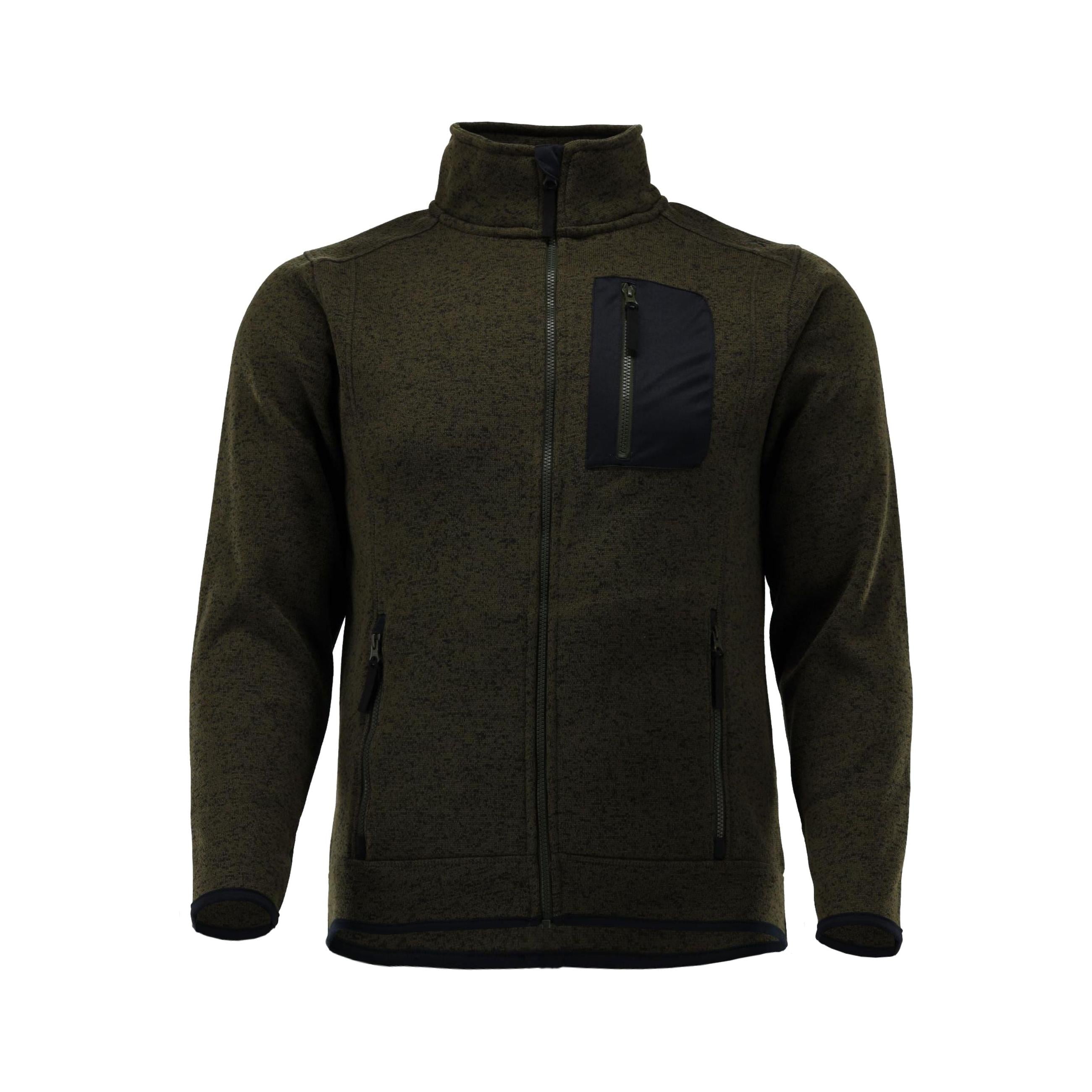 OS-Trachten® Herren Strickfleece Jacke schilf