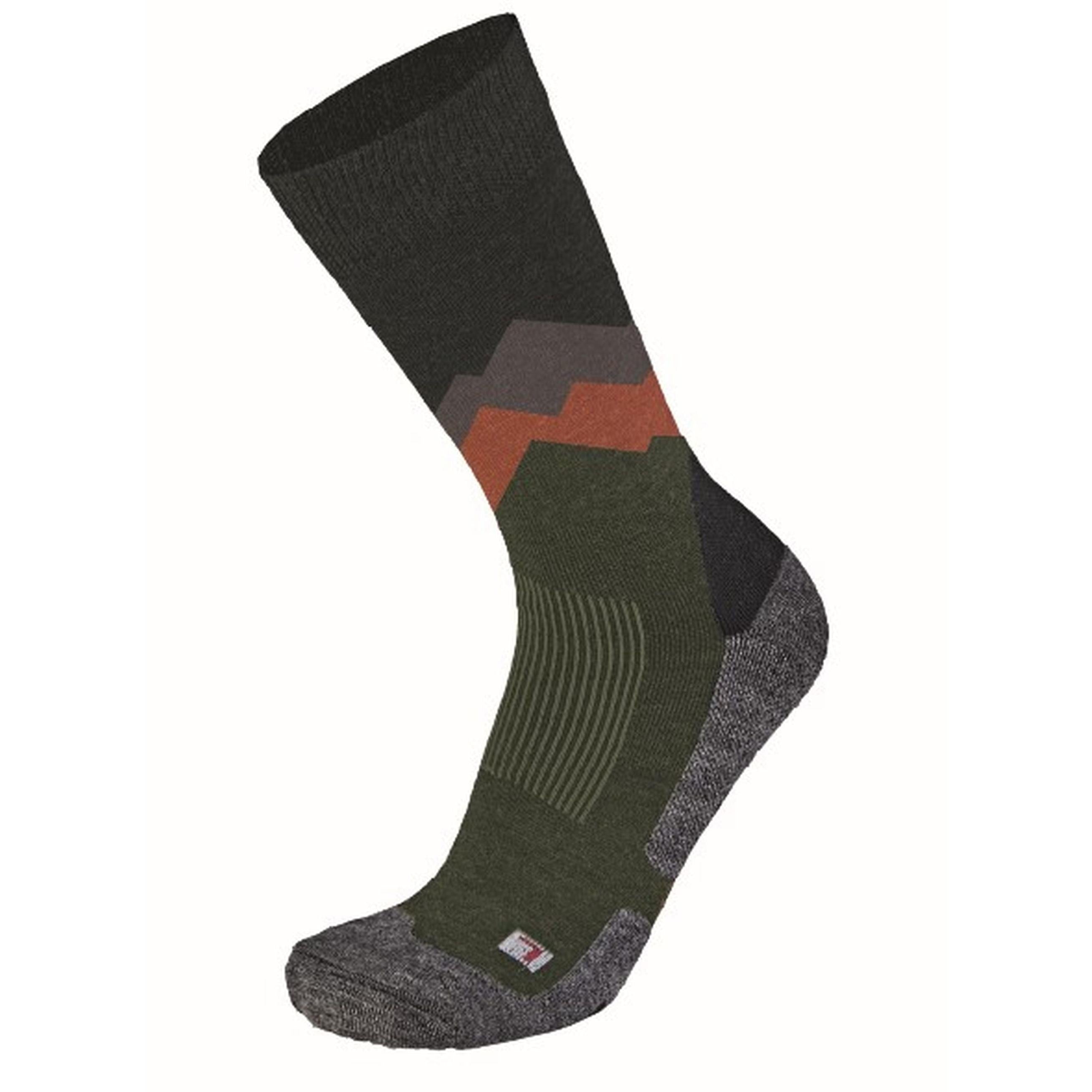 wapiti® TREK S02 Merino Mountain View 4532 Merino Wandersocke Trekkingsocke
