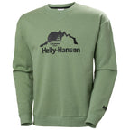 Yu Crew Sweater 2.0 in Jade – mit Rundhalsausschnitt und HH-Grafik