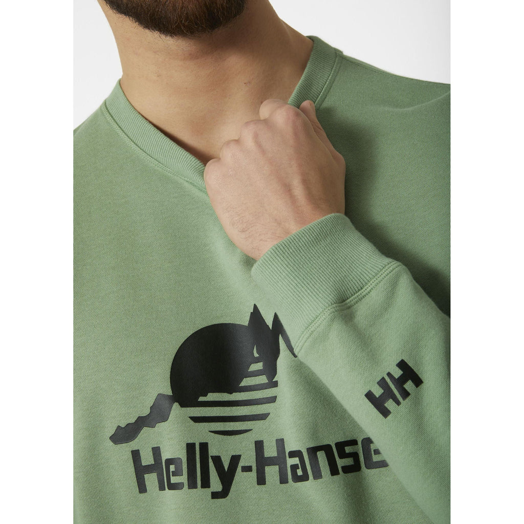 Seitlicher Blick auf den Helly Hansen Sweater in Jade
