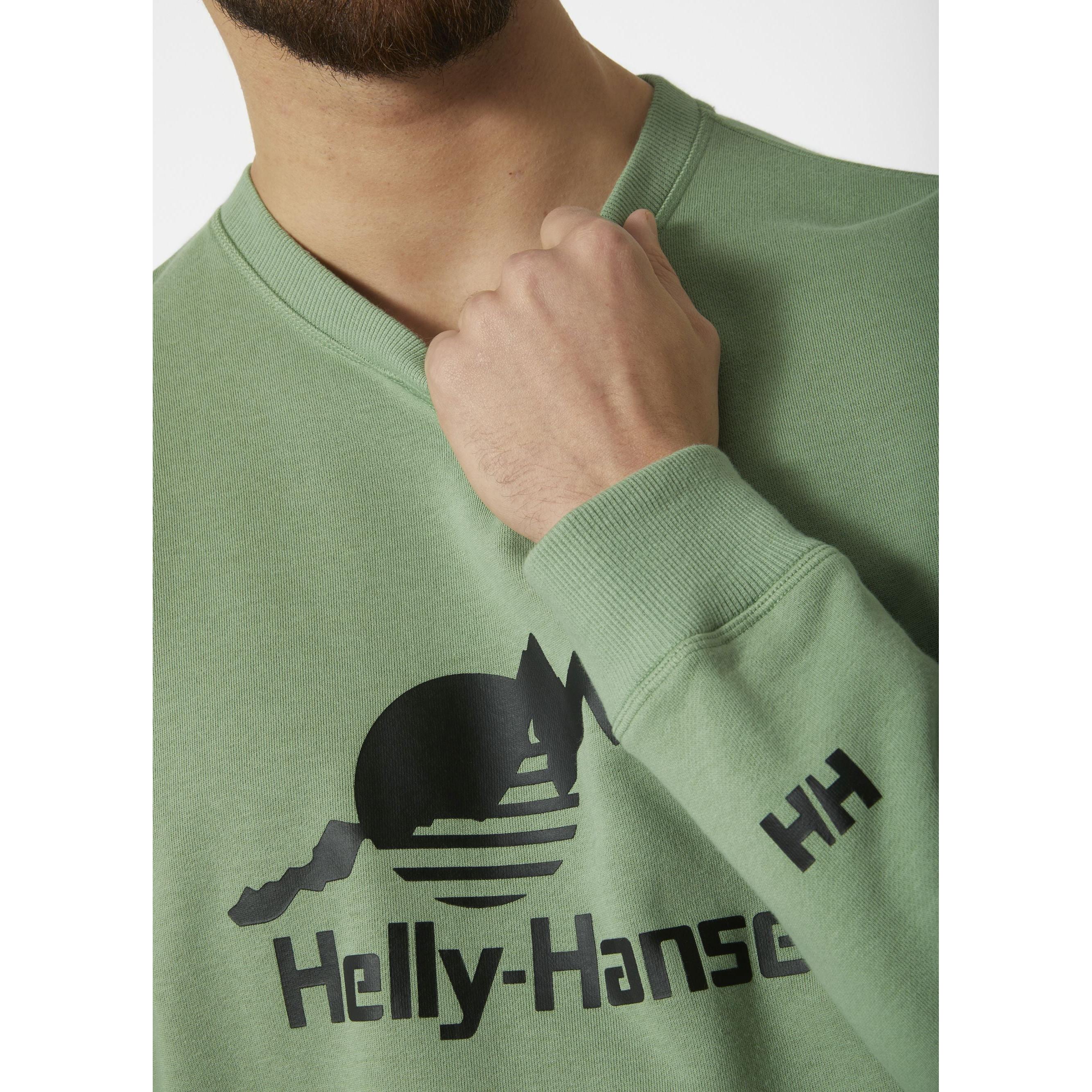 Seitlicher Blick auf den Helly Hansen Sweater in Jade