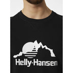 Blick auf den schwarzen Yu Crew Sweater – lässiger Freizeitpullover