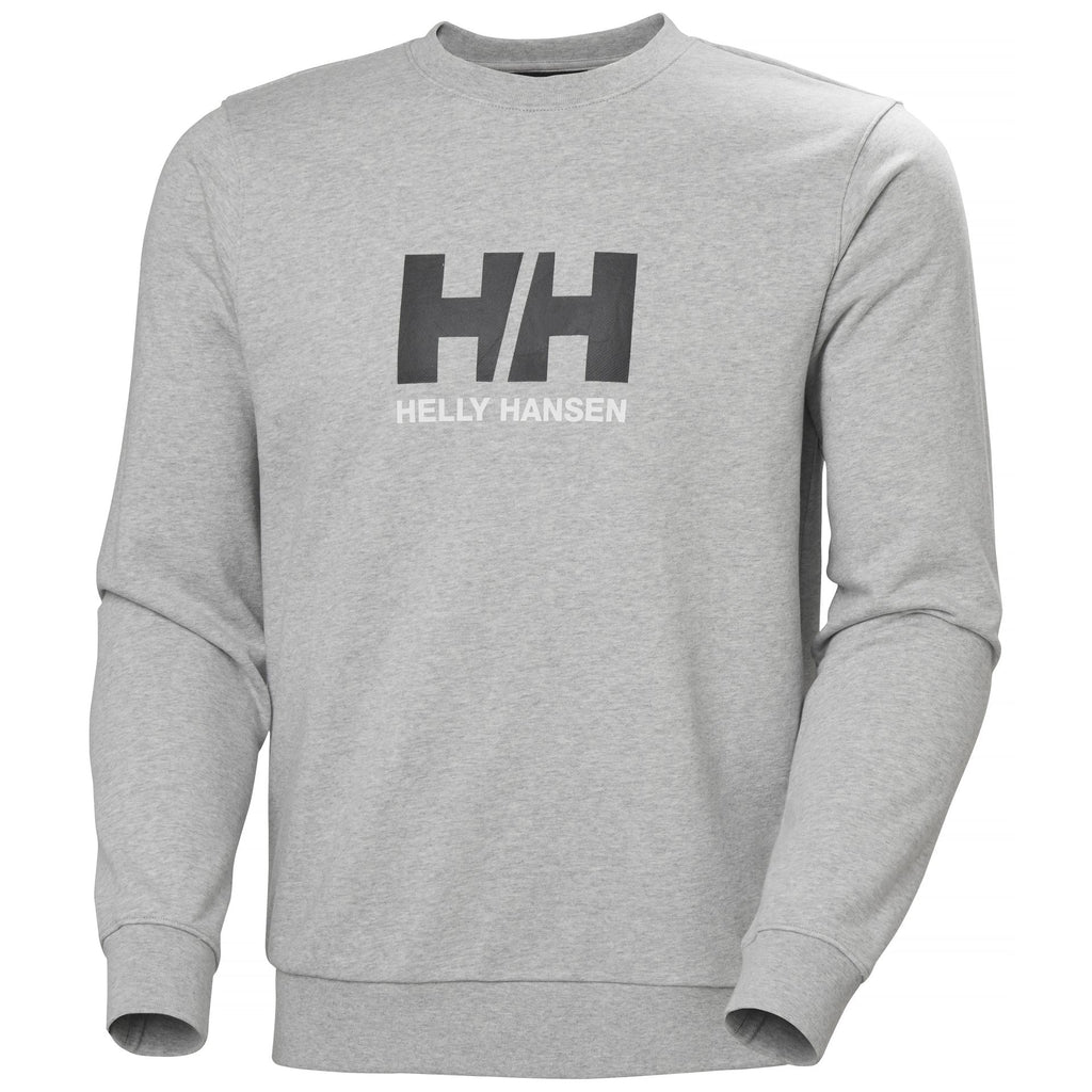 Helly Hansen Herren Sweatshirt in Grau Melange – Front mit Logo und Rundhalsausschnitt