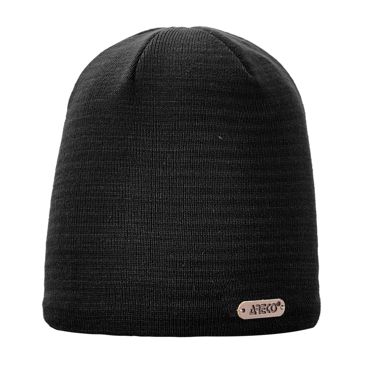 Herren Beanie mit Fleecefutter von ARECO® – klassische Passform in Vorderansicht
