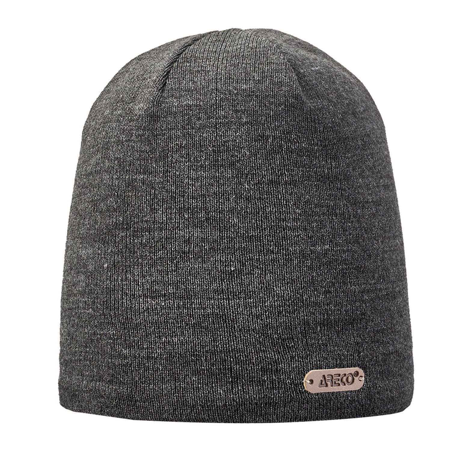 Herren Beanie mit Fleecefutter von ARECO® – klassische Passform in Vorderansicht