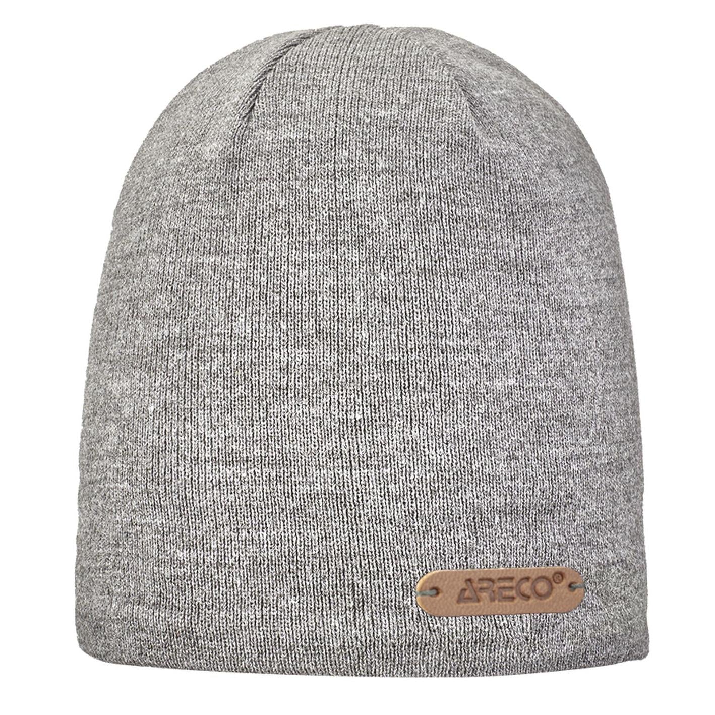 Herren Beanie mit Fleecefutter von ARECO® – klassische Passform in Vorderansicht