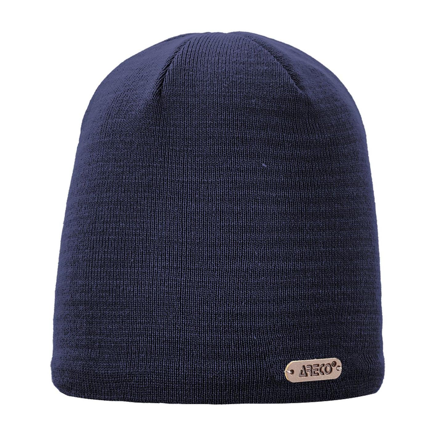 Herren Beanie mit Fleecefutter von ARECO® – klassische Passform in Vorderansicht
