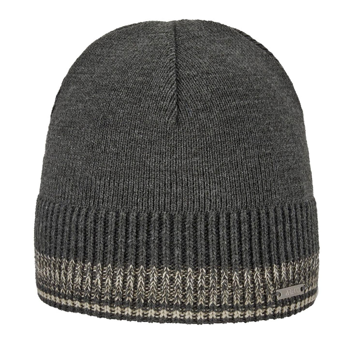 Herren Beanie mit Fleece-Innenband von ARECO® – klassische Passform, Vorderansicht
