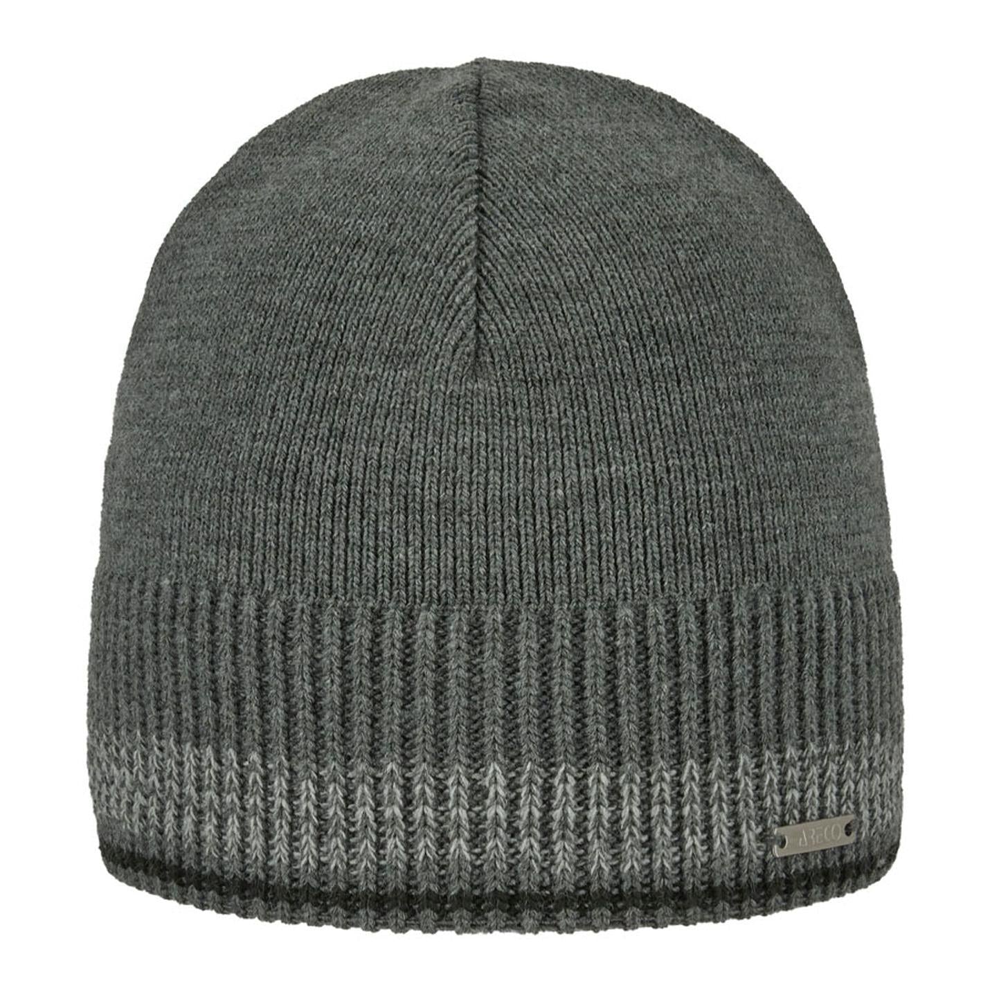 Herren Beanie mit Fleece-Innenband von ARECO® – klassische Passform, Vorderansicht