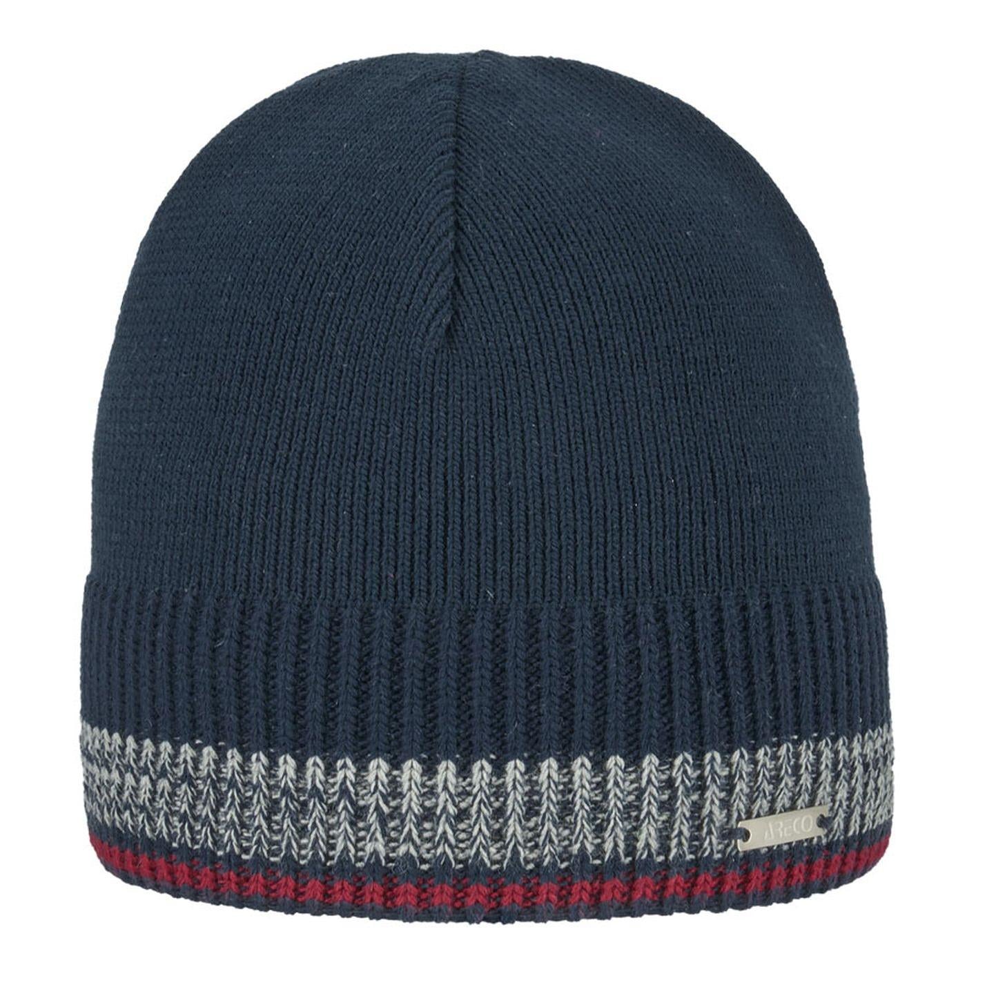 Herren Beanie mit Fleece-Innenband von ARECO® – klassische Passform, Vorderansicht