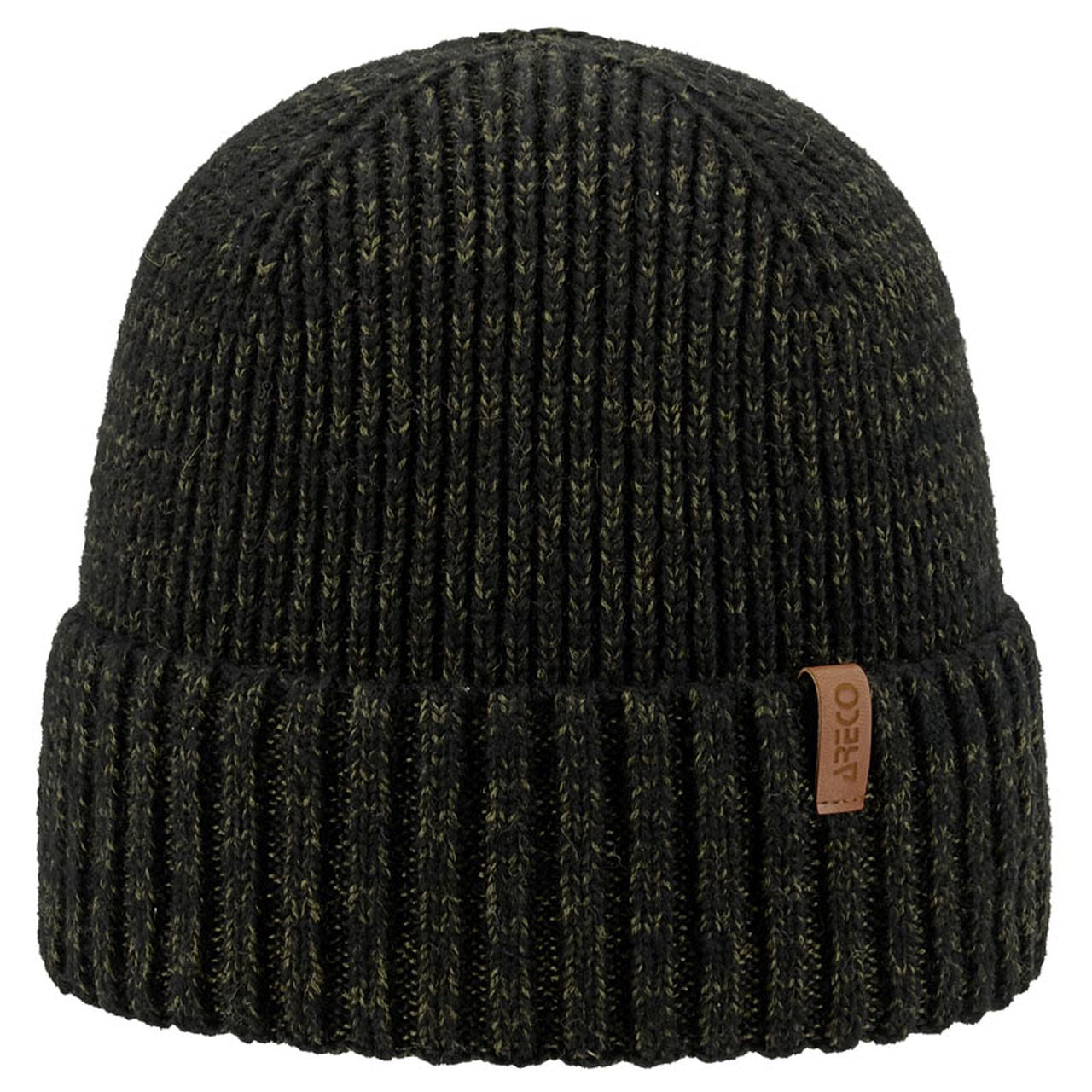 Herren Beanie von ARECO® aus Merinowollmix – klassische Frontansicht