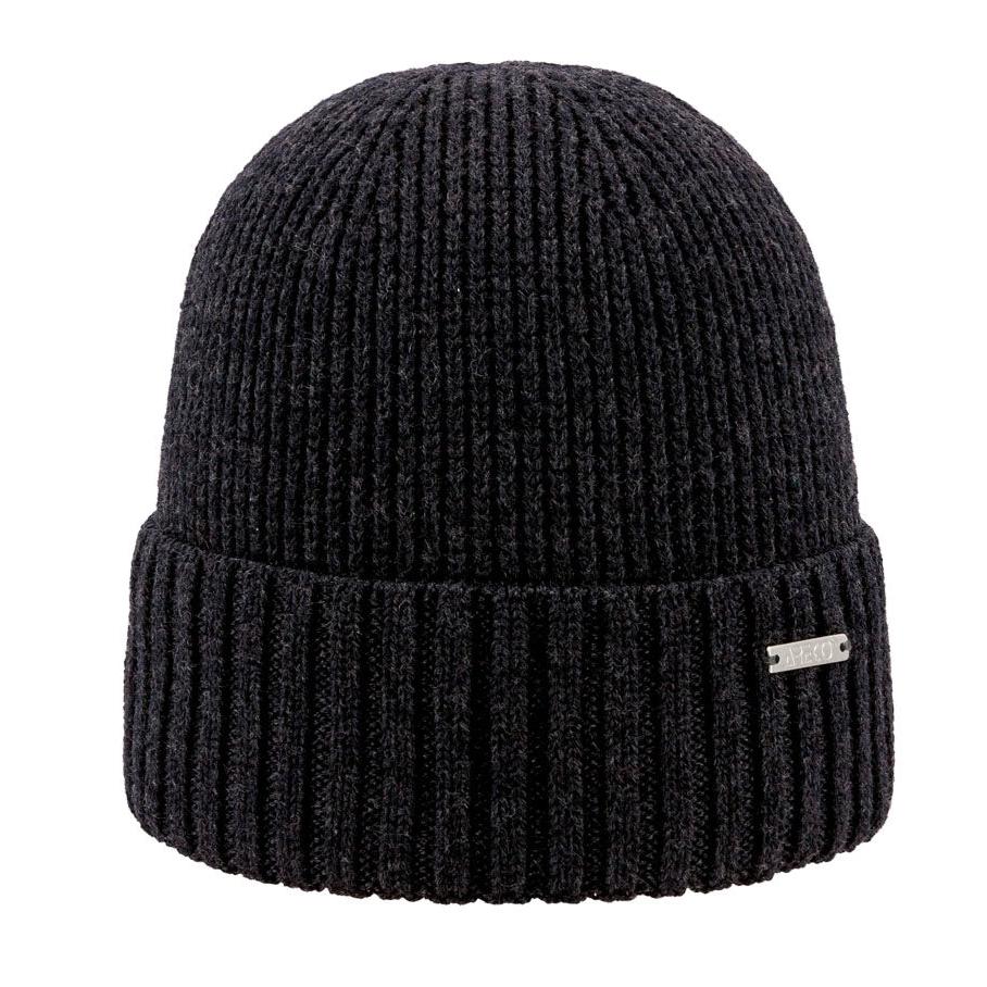 Herren Beanie aus Merinowolle in klassischem Design – Vorderansicht