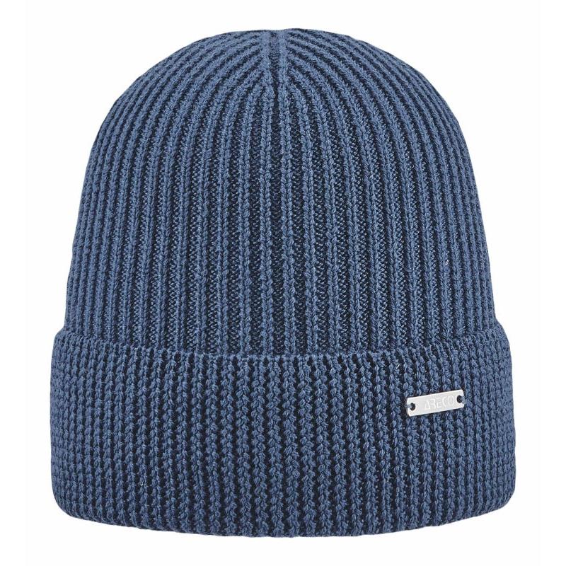 Herren Beanie aus Merinowolle in klassischem Design – Vorderansicht