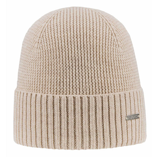 Damen Beanie aus extrafeiner Merinowolle – Vorderansicht