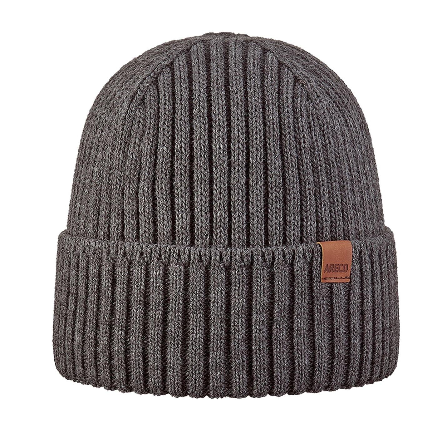 ARECO® Herren Beanie – Vorderansicht mit kompletter Fleecefütterung